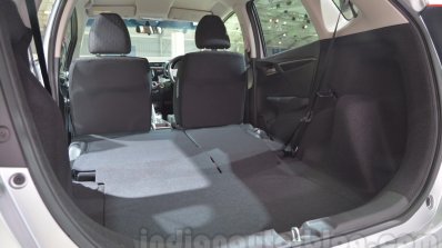 Honda Jazz rear seat flat folding at 2014 Auto Expo