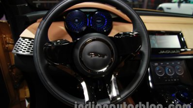 Jaguar C-X17 at 2014 Auto Expo steering 2