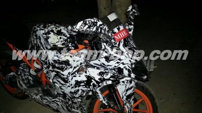 KTM RC390 caught on test India front quarter