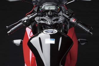 Kawasaki Ninja 250 RR Mono fuel tank top press shot