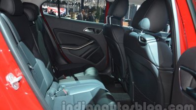 Mercedes GLA rear seat legroom at Auto Expo 2014