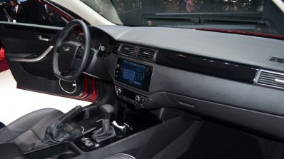 Qoros 3 hatchback dashboard passenger side - Geneva Live