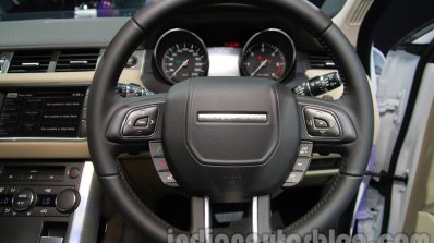 Range Rover Evoque 9-speed steering wheel at Auto Expo 2014