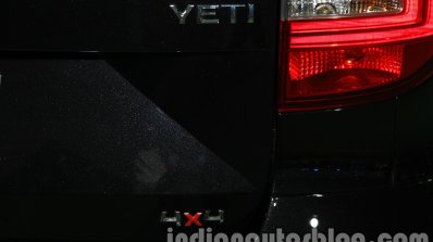 Skoda Yeti facelift 4X4 badge at Auto Expo 2014