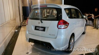 Suzuki Ertiga Sporty launched Indonesia rear quarter
