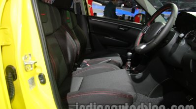 Suzuki Swift Sport front seats at Auto Expo 2014