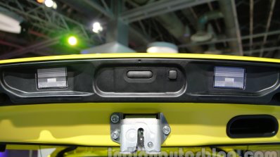 Suzuki Swift Sport hatch locking mechanism at Auto Expo 2014