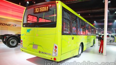Tata Starbus Urban hybrid rear three quarters