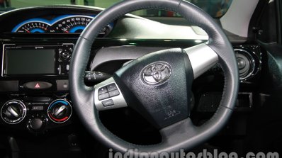 Toyota Etios Cross with accessories steering wheel at Auto Expo 2014