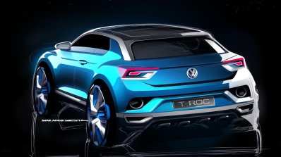 VW T-ROC Concept sketch rear quarters