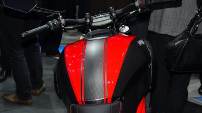 2015 Ducati Diavel fuel tank detail Geneva Live
