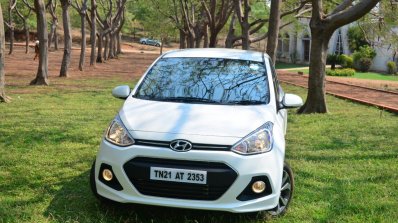 Hyundai Xcent Review front profile shot