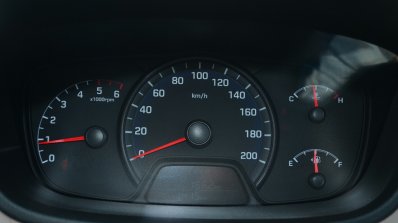 Hyundai Xcent Review instrument cluster
