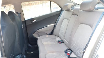 Hyundai Xcent Review rear seat back