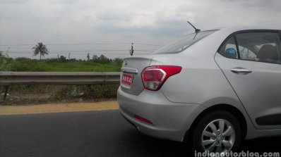 Hyundai Xcent taillight spy shot