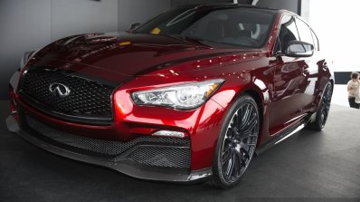 Infiniti Q50 Eau Rouge front three quarters at the 2014 Goodwood Festival of Speed