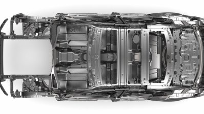 Jaguar XE monocoque top press shot