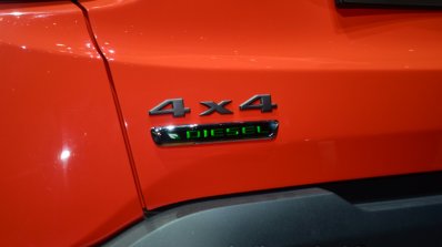 Jeep Renegade 4X4 diesel badge at Geneva Motor Show