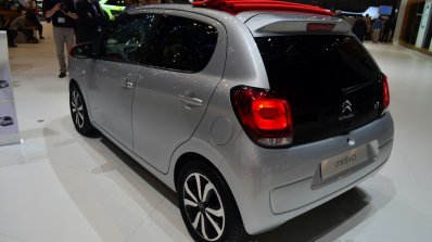 New Citroen C1 rear three quarters at Geneva Motor Show 2014