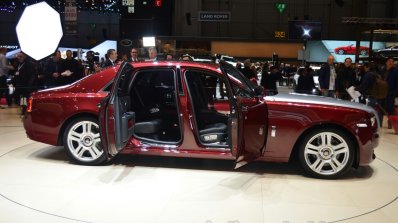Rolls Royce Ghost Series II side with doors open - Geneva Live