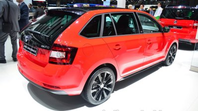 Skoda Rapid Spaceback Monte Carlo rear three quarter - Geneva Live