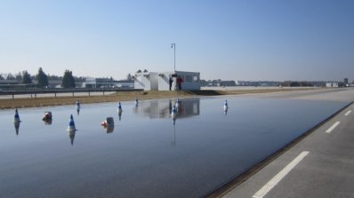 Track set for emergency braking practice BMW Driving Academy, Maisach