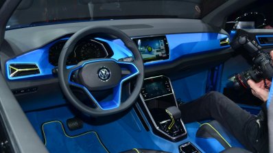 VW T-ROC SUV concept dashboard Geneva live