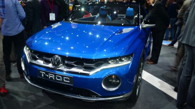 VW T-ROC SUV concept front three quarters Geneva live