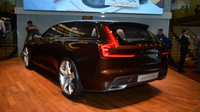 Volvo Concept Estate rear three quarter left profile - Geneva Live