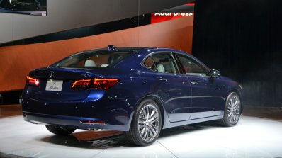 2015 Acura TLX 2014 New York Auto Show rear quarter