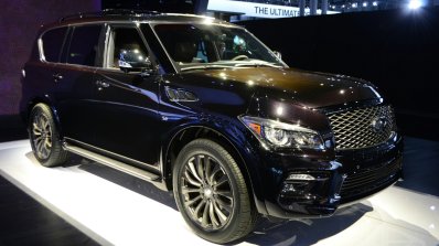 2015 Infiniti QX80 at 2014 NY Auto Show front quarter