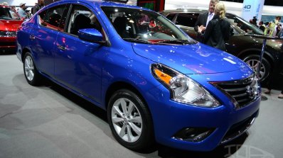 2015 Nissan Versa facelift at 2014 New York Auto Show - front three quarter