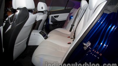 BMW M6 Gran Coupe rear seat from Indian launch
