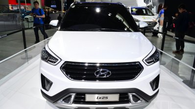 Hyundai ix25 white front at Auto China 2014