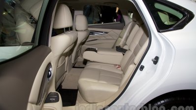 Infiniti Q70 rear seat at Moscow Motor Show 2014