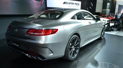 Mercedes S63 AMG Coupe at 2014 NY Auto Show rear quarter