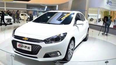New Chevrolet Cruze front three quarters at Auto China 2014