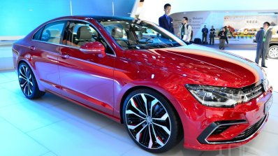 VW New Midsize Coupe Concept front three quarters left at Auto China 2014
