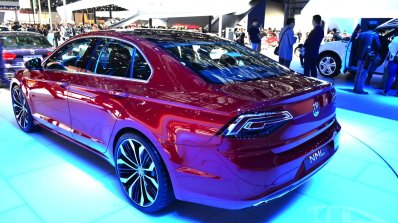 VW New Midsize Coupe Concept rear three quarters at Auto China 2014