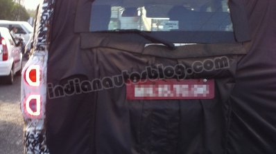 Mahindra Scorpio facelift rear spied May 2014