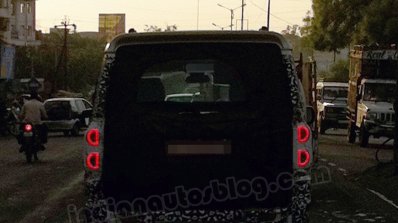 Mahindra Scorpio facelift taillamps on spyshot May 2014