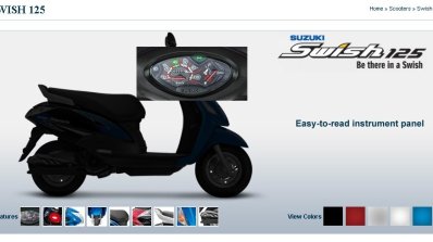 Suzuki Swish 125 upgraded instrument panel screen capture
