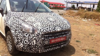 2014 Fiat Punto facelift India front spyshot