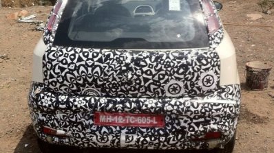 2014 Fiat Punto facelift India rear fascia spyshot
