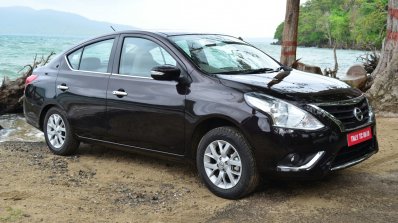 2014 Nissan Sunny facelift diesel review front three quarter