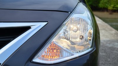 2014 Nissan Sunny facelift petrol CVT review headlamp