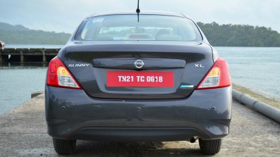 2014 Nissan Sunny facelift petrol CVT review rear image