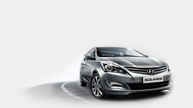 Hyundai Solaris facelift Russia press shots front