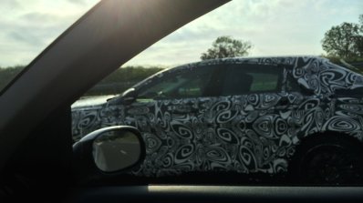 Jaguar XE sedan spied side