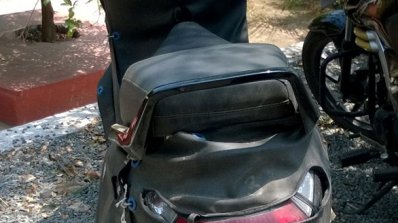 Mahindra 110cc scooter caught testing rear